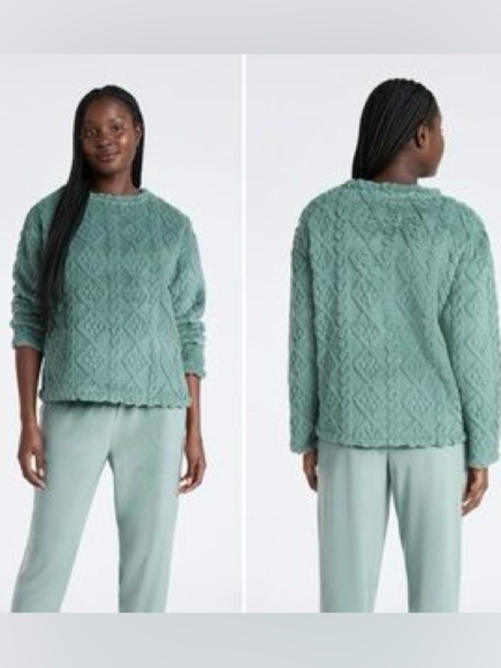 Joyspun Sherpa Pullover Sweatshirt, Size M, EUC